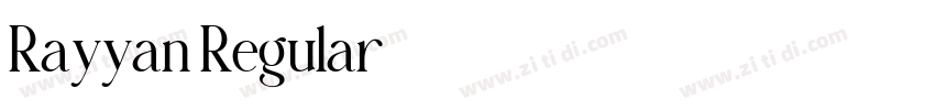 Rayyan Regular字体转换 Rayyan Regular字体转换